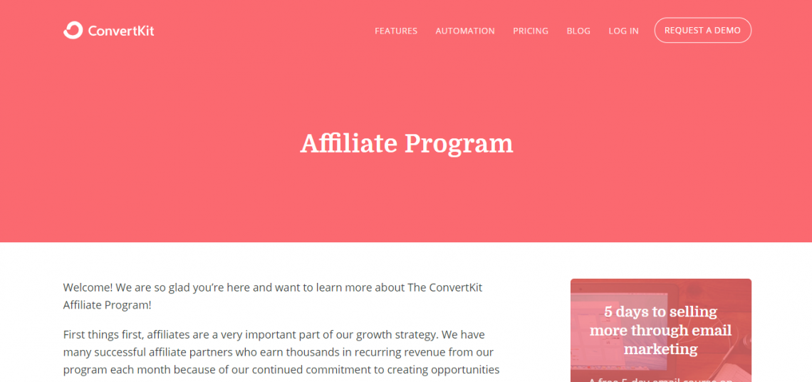 convert kit affiliate marketing program