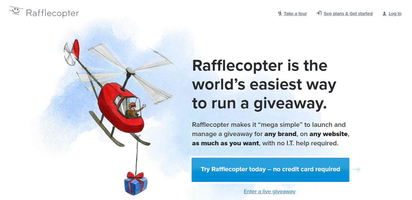 Rafflecopter Homepage
