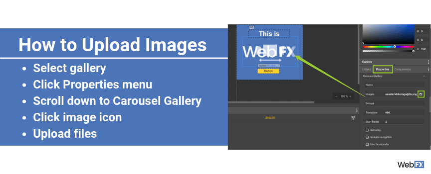 A screenshot of how to upload images in Google's ad builder