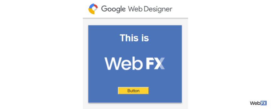 A preview of an ad created with Google Web Designer