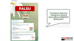 saluran telegram atas nama mindef malaysia adalah palsu