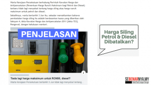 tiada perubahan dasar penetapan harga jualan runcit petrol dan diesel